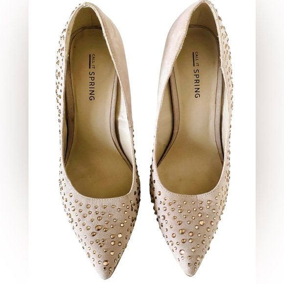 Call it Spring nude suede pointed Court heels size 4 - Picture 2 of 5